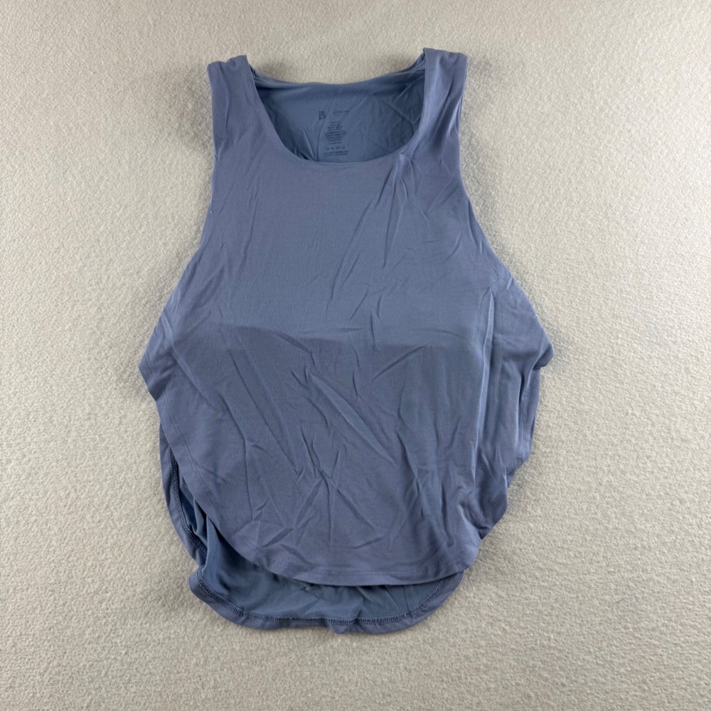 Buff Bnny Womens Small Periwinkle Blue Shelf Bra Athletic Tank Top Scoop Neck